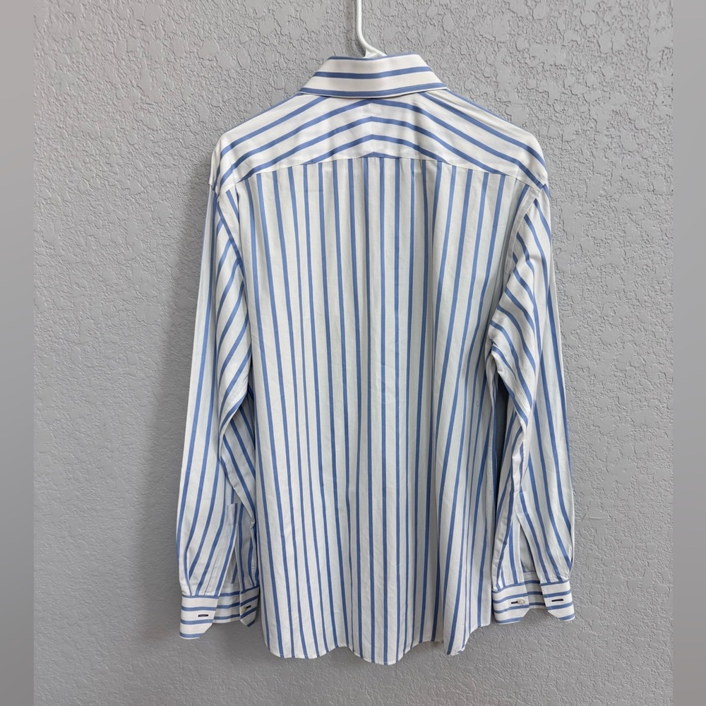 Paul Smith Blue and White Striped Men's Shirt - Picture 3 of 4